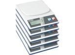 KERN & Sohn Digitale Waagen im 5er-Set, LCD-Display, Wägebereich 2200 g Wägefläche 134 x 127 mm