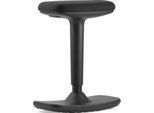 Steh-Sitz-Hocker Dauphin to-swift work, H 500-750 mm, Tellerfuß, mit Wippfunktion, schwarz