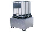 IBC-Auffangwanne CEMO GS1, Stahl, 1000 l Auffangvolumen, verzinkt, L 1350 x B 1250 x H 760 mm
