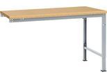 Manuflex Ansatztisch UNIVERSAL Spezial, Tischplatte Multiplex, 1500x1000, alusilber