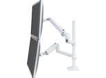 Dual Monitorarm Ergotron LX 45-509-216, für 2 Monitore bis 40", bis 20 kg, höhenverstellbar, neig-, dreh- & schwenkbar, Aluminium & Stahl, weiß