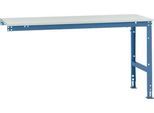 Manuflex Ansatztisch UNIVERSAL Standard, 1750 x 800 mm, Melamin lichtgrau, brillantblau