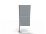 Trennwand Silent Office, 2 Elemente, H 1470 mm, hellgrau