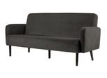 Dreisitzer Sofa meet by Paperflow LISBOA, Samtbezug anthrazit, Fußgestell schwarz, B 1760 x T 815 x H 830 mm