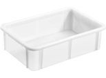 Transportbox, Euro-Norm, Volumen 30 l, bis 300 kg, stapelbar, geschlossene Wände, ohne Deckel, L 600 x B 400 x H 165 mm, HDPE, naturfarben