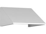 Schrägdachaufsatz für C+P Schließfachschrank Resisto, Neigung von 26°, B 396 x T 540 x H 230 mm, Stahl, verkehrsweiß RAL 9016