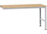 Manuflex Ansatztisch UNIVERSAL Standard, Tischplatte Multiplex, 1750x1000, alusilber