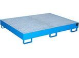 Regalwanne Typ RW/GR 1800, mit Gitterrost, blau RAL5012