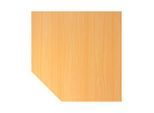 Trapezplatte JENA, 1-Fuß, B 1200 x T 1200 x H 720 mm, Gestell alusilber, Buche-Dekor