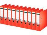 LEITZ® Ordner 1007/1008, DIN A4, Rückenbreite 80 mm, 10 Stück, hellrot