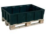 EURO-Auffangwanne 250/2 CEMO, Polyethylen, 250 l Auffangvolumen, mit Zulassung, B 1205 x T 805 x H 330, ohne Gitterrost
