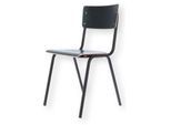 Stapelstuhl ZERO, stapelbar bis 4 Stück, Rundrohr-Fußgestell, B 380 x T 380 x H 460 mm, schwarz/schwarz, 2 Stück