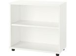 Schäfer Shop Select Anstellregal, aus Holz, 2 Fachböden, B 800 mm x T 421 x H 750 mm, weiß