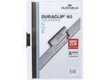 Durable Klemmmappen Duraclip, DIN A4, Kunststoff, mit Clip, weiß