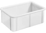 Transportbox, Euro-Norm, Volumen 40 l, bis 300 kg, stapelbar, geschlossene Wände, ohne Deckel, L 600 x B 400 x H 215 mm, HDPE, naturfarben