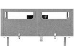 Schreibtisch-Akustik-Trennwand BE Safety Screen U-Form, mit Acrylfenster, Dicke 10 mm, B 140 x T 60 x H 60 mm, hellgrau