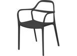 meet by Paperflow Outdoorstuhl NOVA, stapelbar, Kunststoff, schwarz, 2er-Set