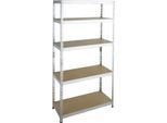 Steckregal Schwerlast, Komplettregal, mit 5 Böden, 1800x920x300 mm, verzinkt
