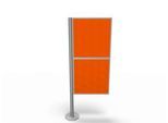 Trennwand Silent Office, 2 Elemente, H 1470 mm, orange