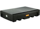 IBC-Auffangwanne, Polyethylen, 1100 l, 3000 kg, Stahlrost, unterfahrbar