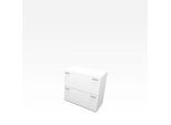 HR-Schrank X-TIME-WORK, 2 Auszüge, 860 x 430 x 860 mm, Weiß/weiß
