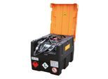 Mobile Tankstelle CEMO KS-Mobil EASY, mit Handpumpe und Klappdeckel, 190 l Benzintank, Polyethylen, ATEX, B 800 x T 600 x H 610 mm