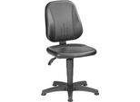 Arbeitsdrehstuhl 9650, Kunstleder, Gleiter, schwarz