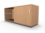 Schäfer Shop Select Sideboard, mit Schiebetür, abschließbar, Spanplatte, B 1600 x T 500 x H 663 mm, rechts anstellbar, Buche