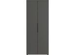 Aktenschrank Porto, 4 Türen und 2 Einlegeböden, 5 OH, B 810 x T 400 x H 1970 mm, graphit