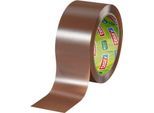 Packband tesapack® Eco & Ultra Strong EcoLogo® 58297, extrastarke Haftkraft, für Pakete bis 30 kg, reißfest, UV-beständig, 90 % PCR-PET, braun, L 66 m x B 50 mm