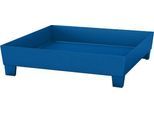 Auffangwanne ASECOS, Stahl, mit Staplerschuhen, 200 l Auffangvolumen, B 1210 x T 1240 x H 285 mm, lackiert