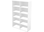 Schäfer Shop Genius Regal TETRIS WALL, 5 Ordnerhöhen, B 1200 x T 420 x H 1880 mm, weiß