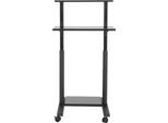 Update Display mobile Arbeitsstation BLACK, höhenverstellbar, Laufrollen mit Feststell-Bremse, schwarz