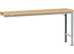 Manuflex Ansatztisch UNIVERSAL Spezial, 1750 x 800 mm, Multiplex natur, alusilber
