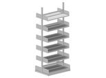 Variabo Freiarmregal, Grundfeld, doppelseitig, 300 mm Fachtiefe, 1000 x 2500 mm