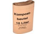 Deiss Bio-Papierbeutel, 10 Liter, Natronmischpapier, braun, B 200+160 x H 360 mm, 300 Stück