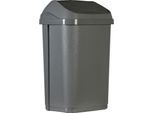 Wertstoffsammler Probbax, Volumen 25 l, mit abnehmbarem Schwingdeckel, ohne Inneneimer/Griff, 335 x B 255 x H 535 mm, Recycling-Polypropylen, schwarz