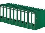 Ordner Schäfer Shop Select, DIN A4, Rückenbreite 80 mm, Griffloch, auswechselbares Rückenschild, Polypropylen, 10 Stück, grün