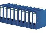 Ordner Schäfer Shop Select, DIN A4, Rückenbreite 80 mm, Griffloch, auswechselbares Rückenschild, Polypropylen, 10 Stück, blau