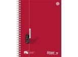 Ursus Spiralbuch, DIN A4, 90g, 80 Blatt, rot