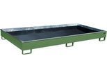 Bauer Regalwanne RW 2700-1 PE, mit PE-Einsatz, L 2665 x B 1315 x H 210 mm, resedagrün RAL 6011