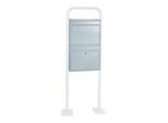 Rottner Briefkastenanlage, mit 2 Briefkästen, ohne Ständer, H 635 x B 440 x T 125 mm, Edelstahl