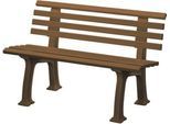 Gartenbank, 2-Sitzer, L 1200 mm, braun