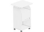 Rollcontainer BEXXSTAR, 2 Böden, 1 abschließbares Fach mit Griff, Top-Platte, Lenkrollen, B 700 x T 630 x H 1130 mm, Holz, weiß