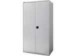 Schäfer Shop Genius Schwerlastschrank FS, Stahlblech, B 1055 x T 620 x H 1950 mm, 5 OH, weißalu, bis 1000 kg