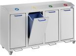G®-collect X 2001 Wertstoffsammler, L 1420 x B 490 x H 800 mm, 4-fach