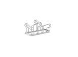 Bügelparker WSM, 2-seitig, für Reifen bis B 55 mm, B 700 x T 3200 x H 500 mm, Stahl feuerverzinkt, 4 Einstellplätze, zerlegt