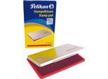 Pelikan Stempelkissen Gr. Nr. 1, für Gummi- und Polymerstempel, in Metallicgehäuse, 90 x 160 mm, rot