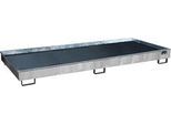 Bauer Regalwanne RW 3300-2 PE, mit PE-Einsatz, B 3262 x T 1312 x H 267 mm, bis 540 l, Stahl feuerverzinkt
