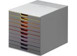 Durable Schubladenbox Varicolor, 10 Schübe, DIN C4, grau/anthrazit